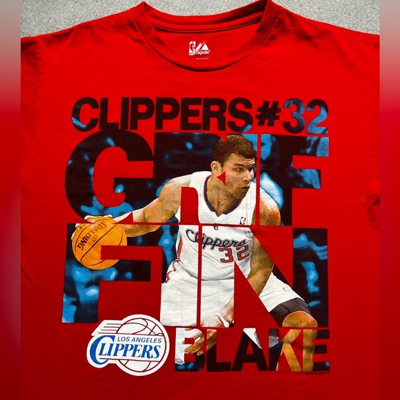 Majestic Blake Griffin #32 Los Angeles Clippers NBA T-Shirt Men’s Medium - Picture 2 of 5